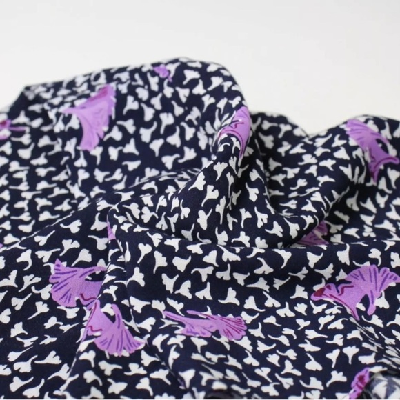 Maje Risee Floral Purple Oversized Flutter Sleeve Mini Dress Size FR 38 (US 6) - Picture 6 of 15